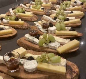 A photo of cheese boards