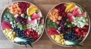 A photo of fruit platters